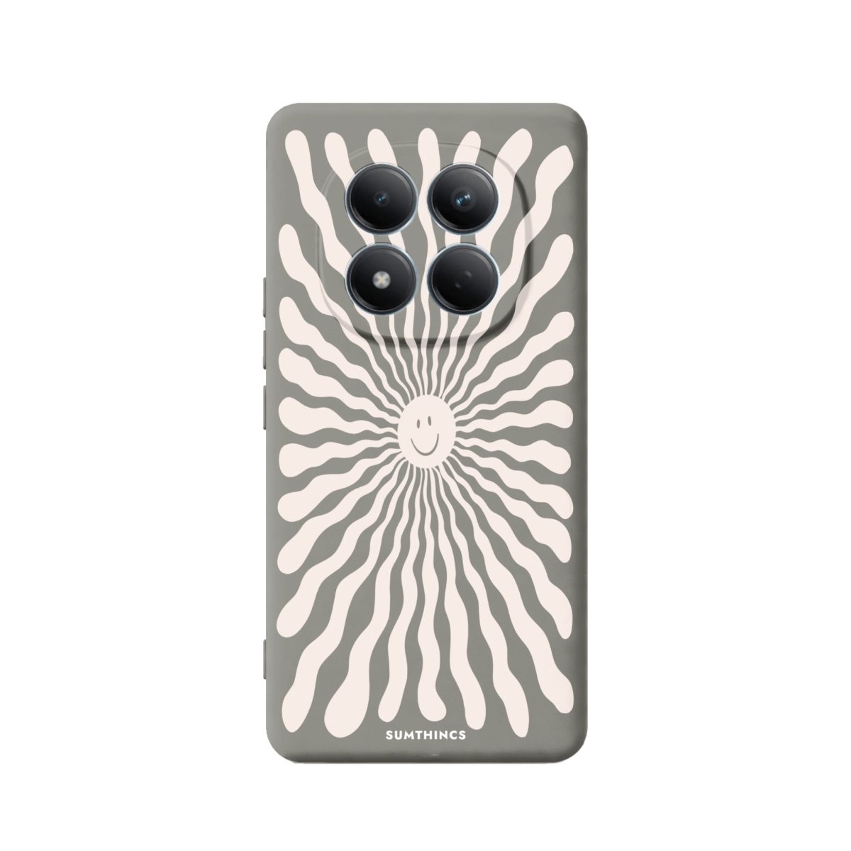 Xiaomi Happy Little Sun Premium Telefon Kılıfı Gri - Sumthincs