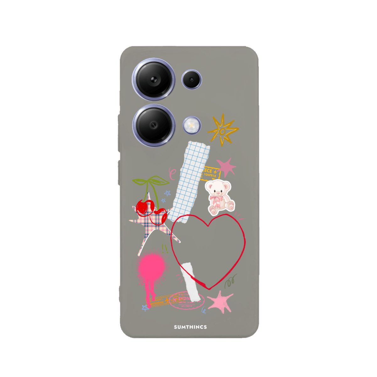 Xiaomi Mi 13T/13T Pro Sweet Chaos Premium Telefon Kılıfı Gri - SUMTHINCS