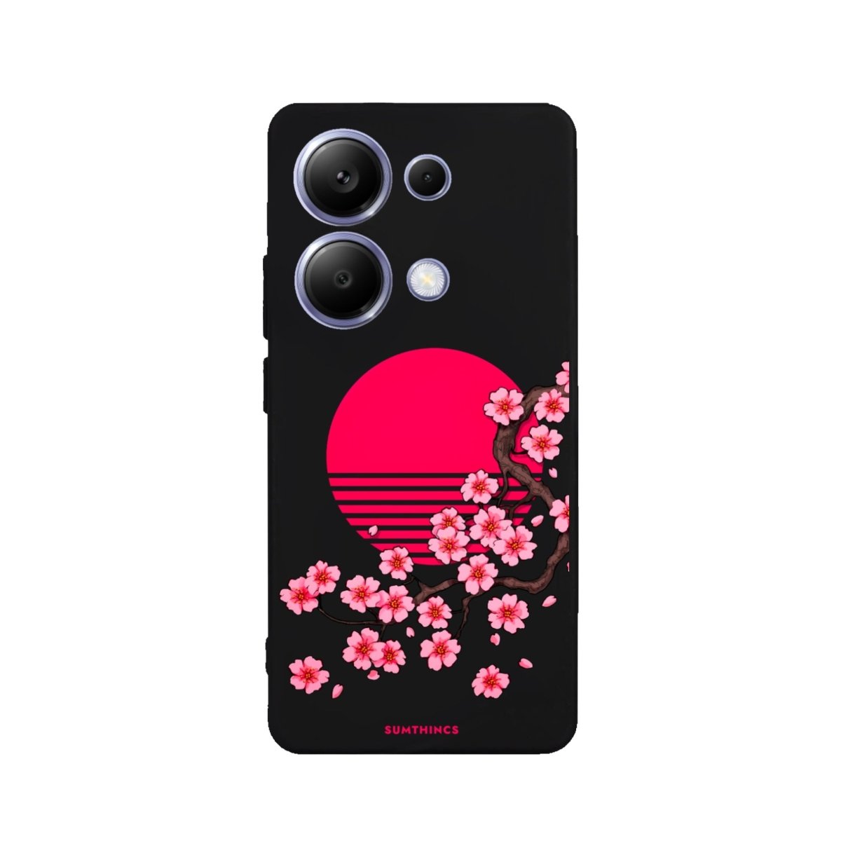 Xiaomi Mi 14T Pro Cherry Blossom Dawn Premium Telefon Kılıfı Siyah - SUMTHINCS