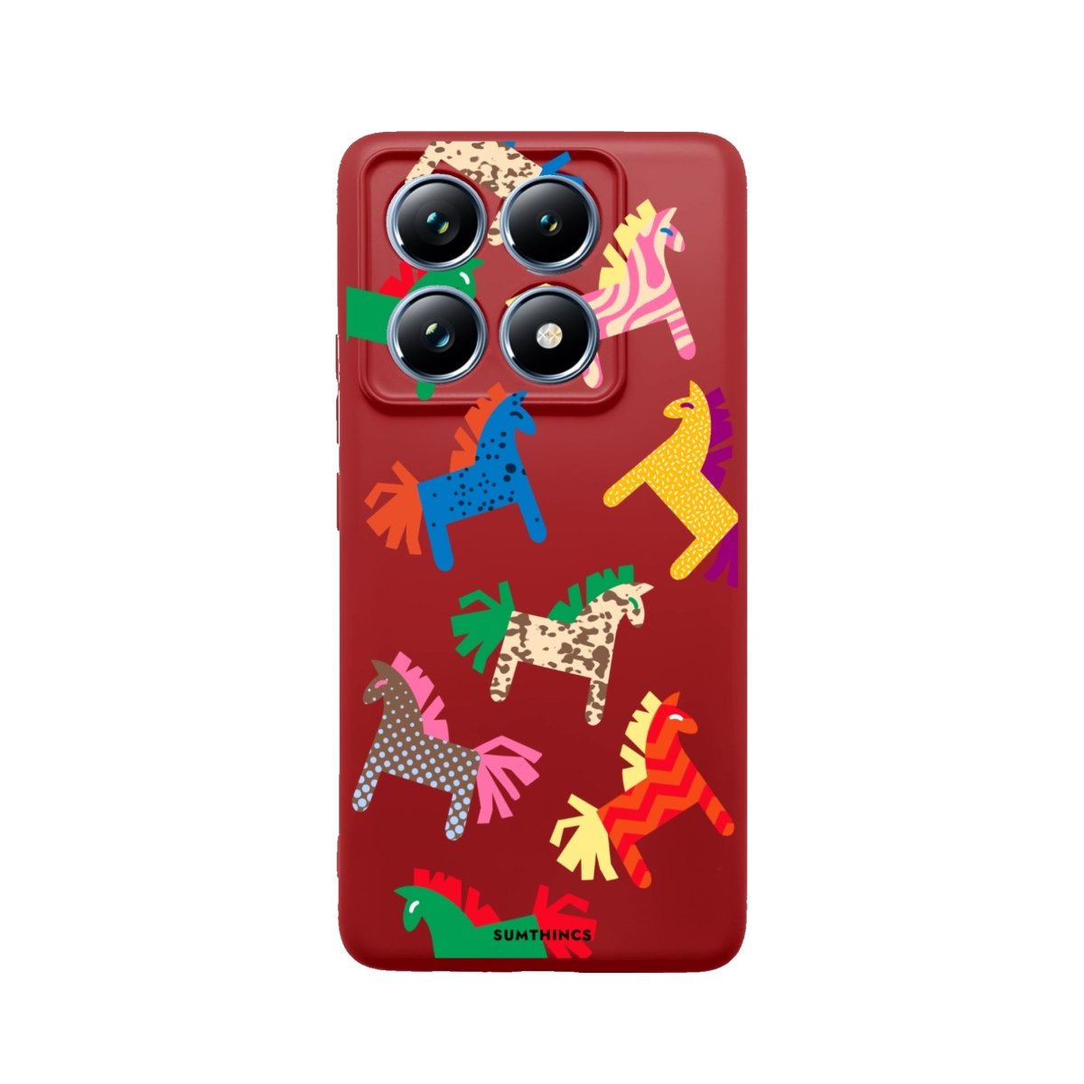 Xiaomi Mi 14T Pro Ponies Premium Telefon Kılıfı Kırmızı - SUMTHINCS