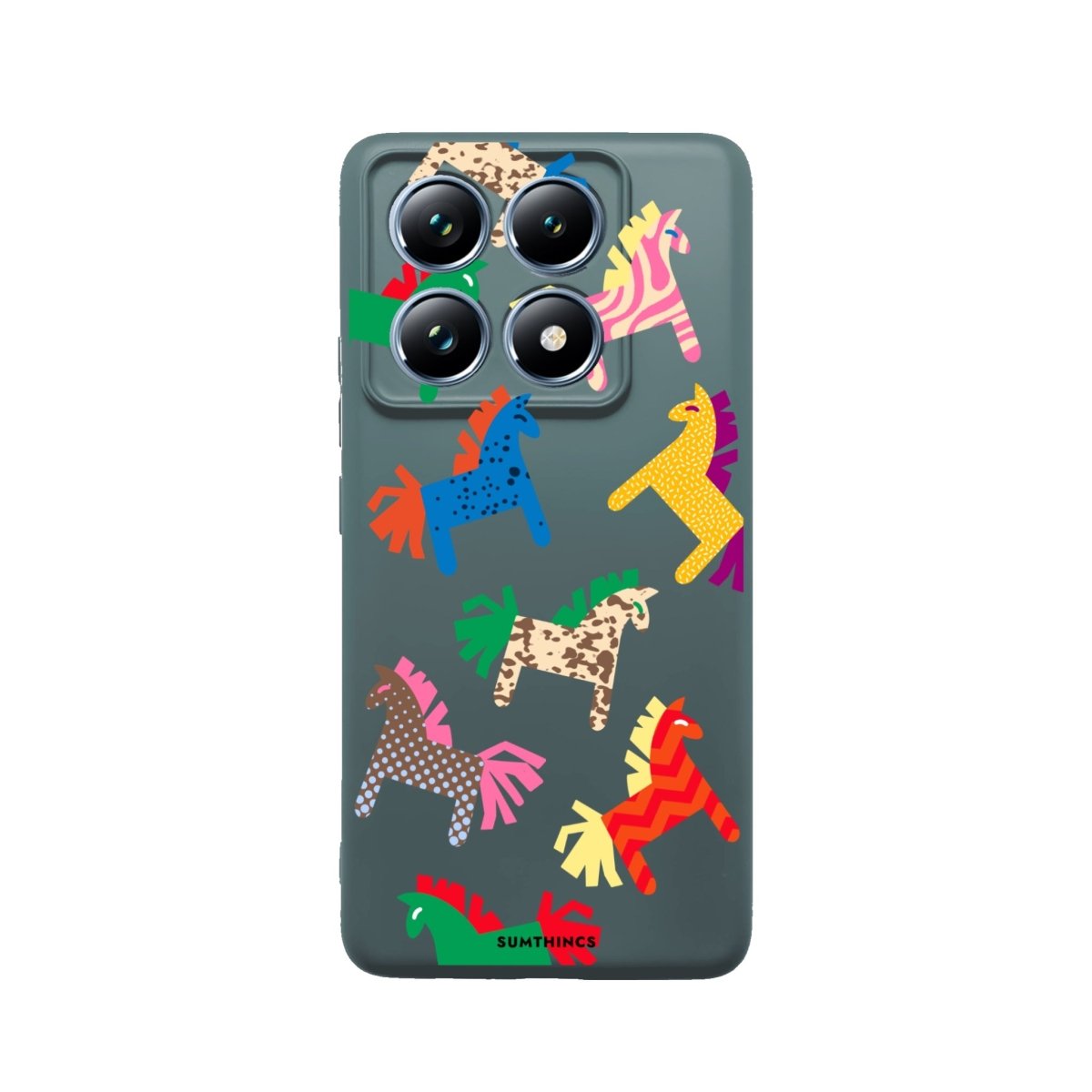 Xiaomi Mi 14T Pro Ponies Premium Telefon Kılıfı Kaktüs Yeşili - SUMTHINCS