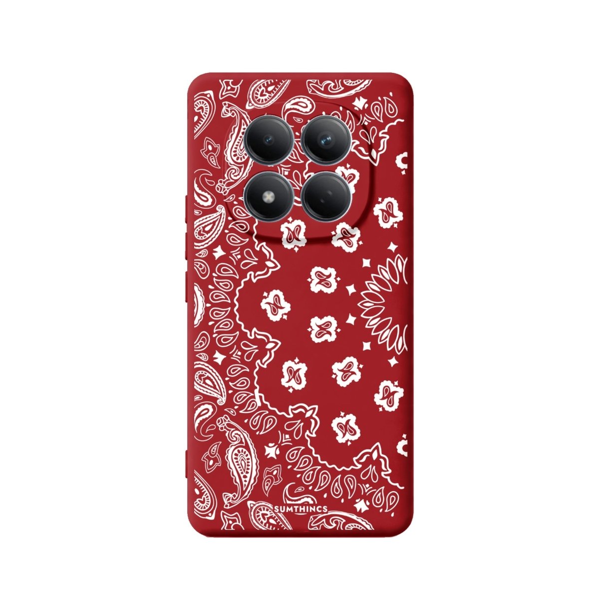 Xiaomi Paisley Premium Telefon Kılıfı Kırmızı - Sumthincs