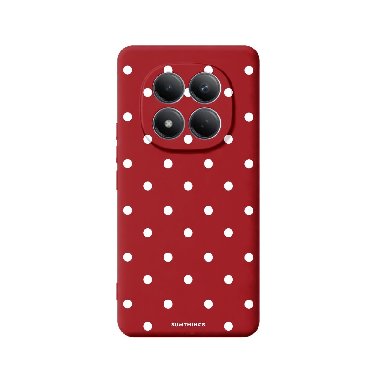 Xiaomi Polka Dots Premium Telefon Kılıfı Kırmızı - Sumthincs