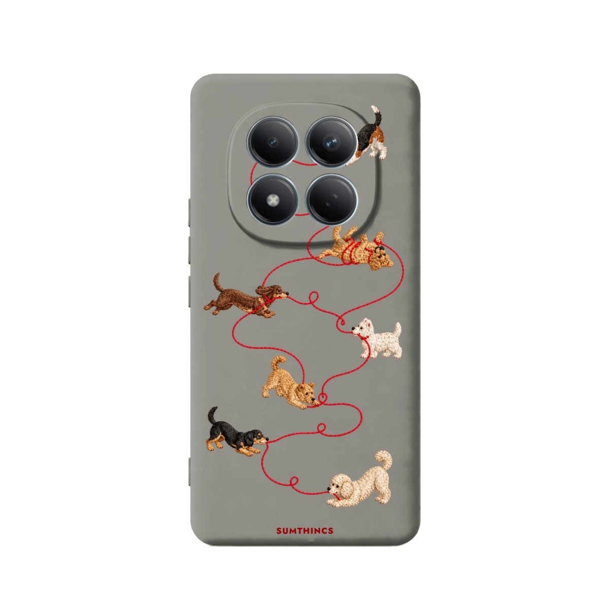 Xiaomi Puppy Premium Telefon Kılıfı Gri - Sumthincs