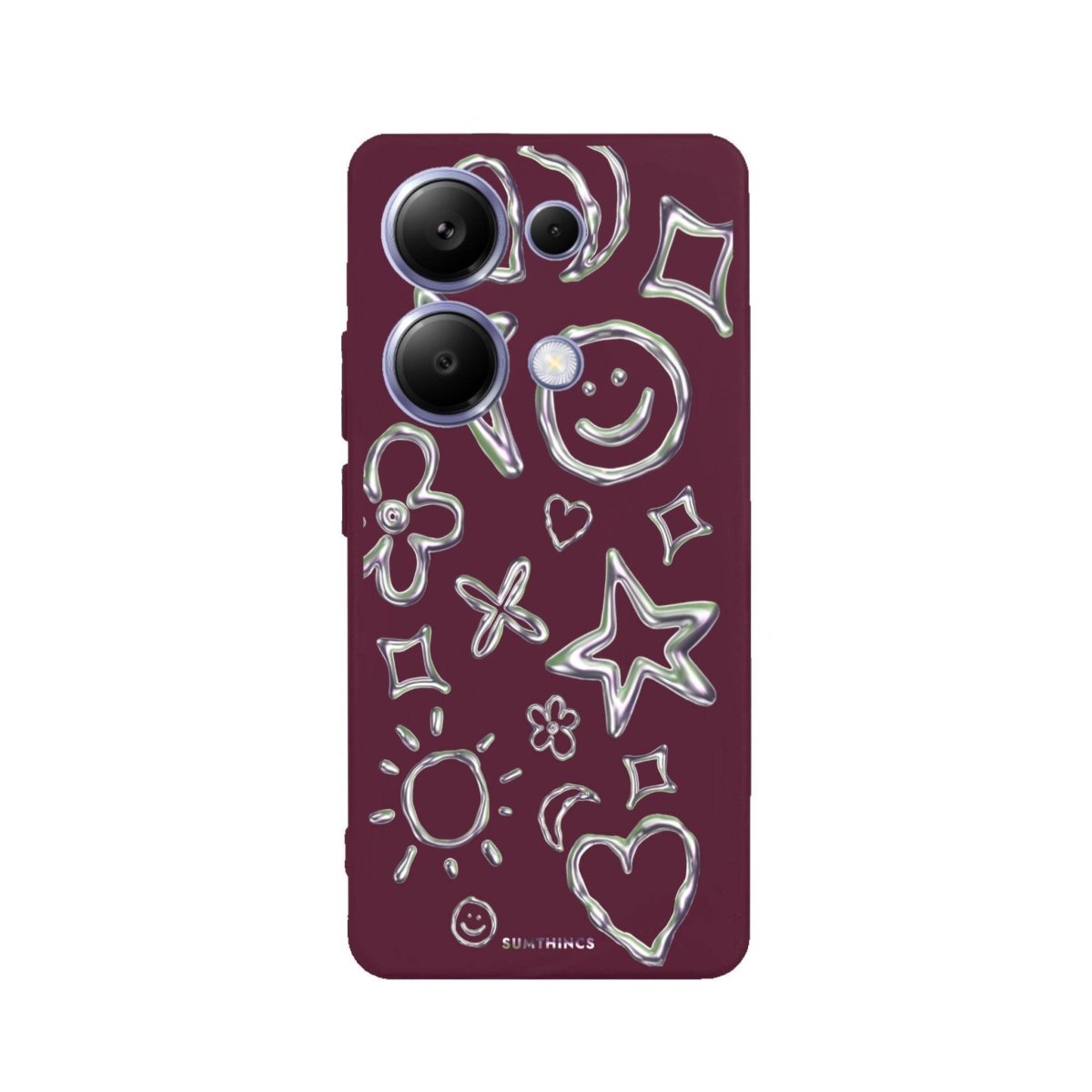 Xiaomi Redmi 13 Silver Doodles Premium Telefon Kılıfı - SUMTHINCS