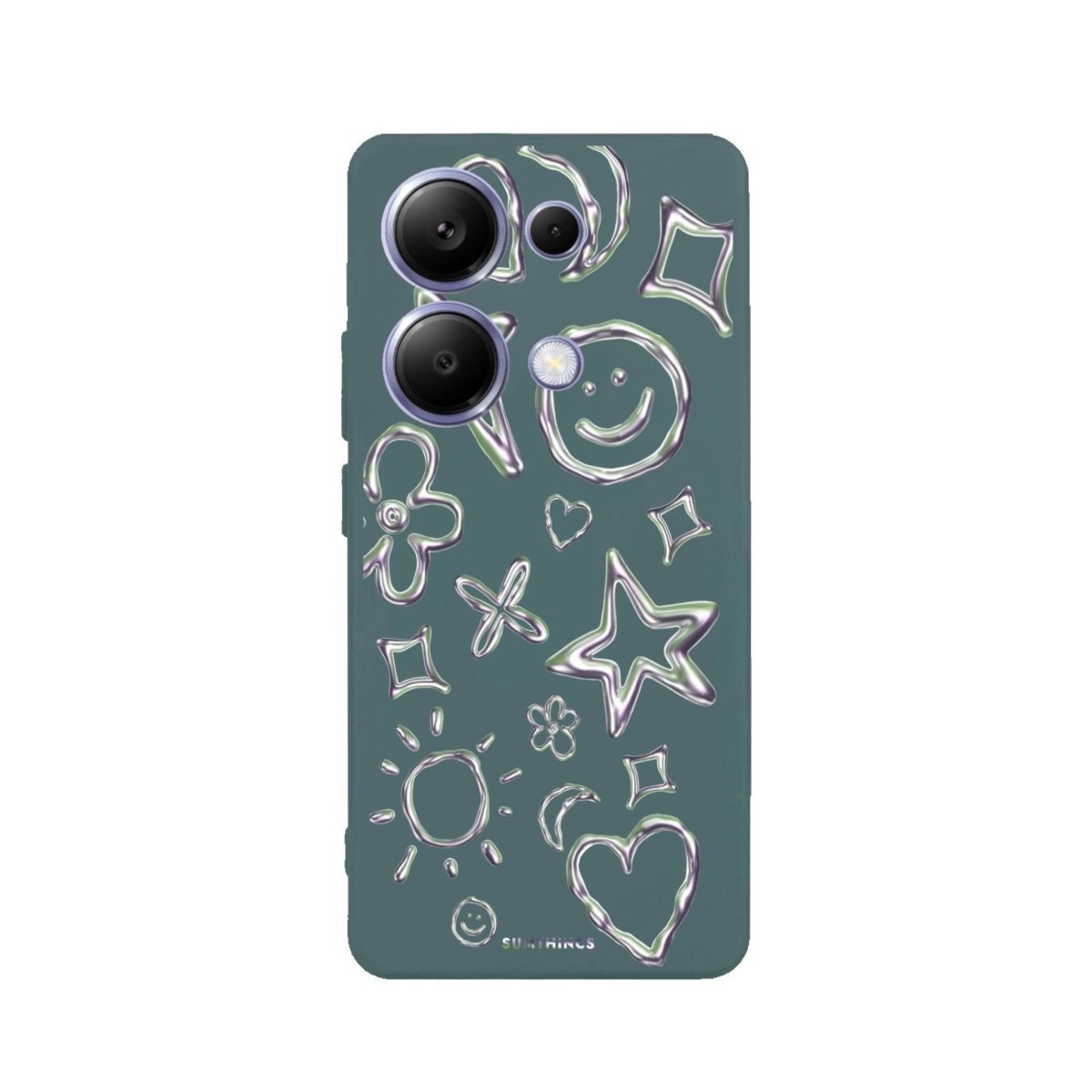 Xiaomi Redmi 13 Silver Doodles Premium Telefon Kılıfı - SUMTHINCS