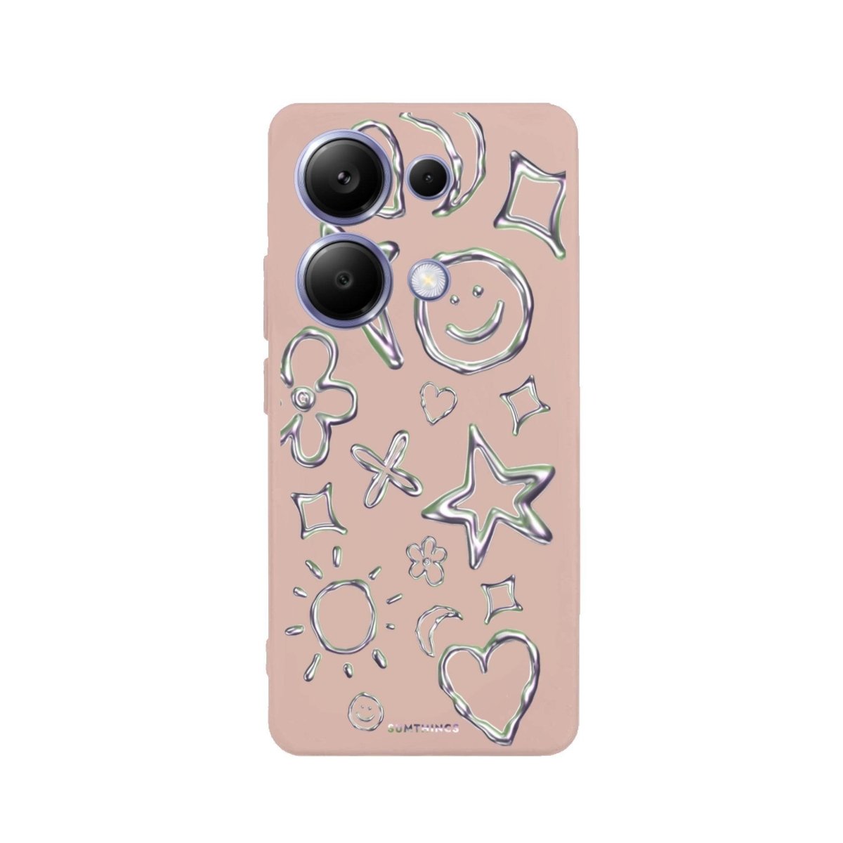 Xiaomi Redmi 13 Silver Doodles Premium Telefon Kılıfı - SUMTHINCS