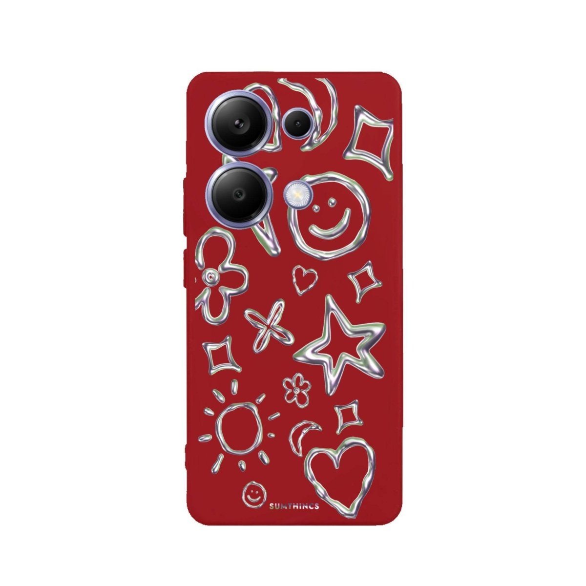 Xiaomi Redmi 13 Silver Doodles Premium Telefon Kılıfı - SUMTHINCS