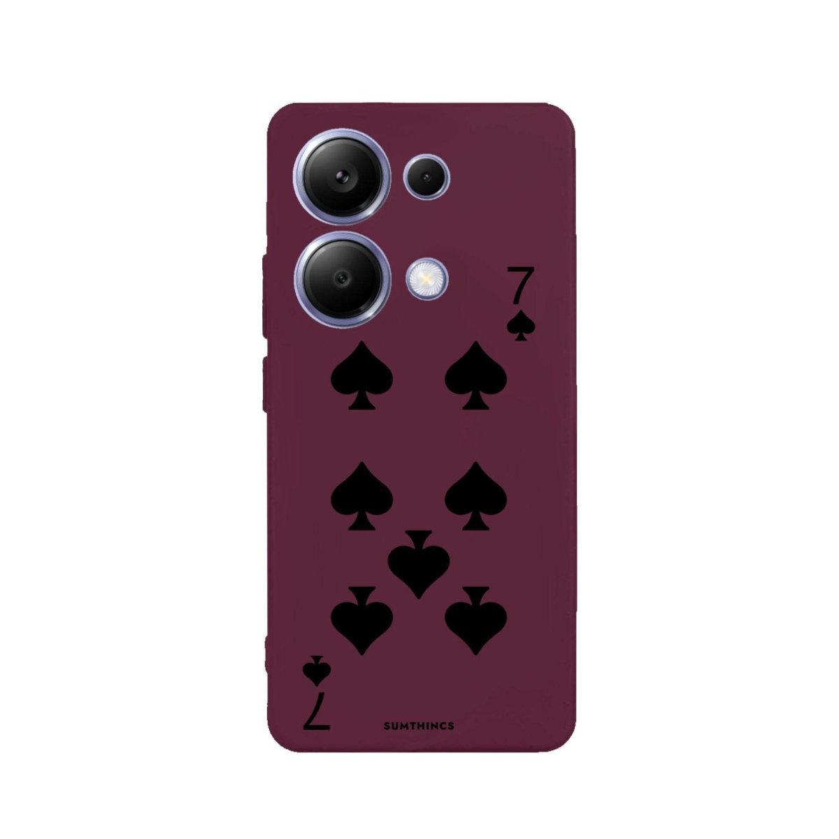 Xiaomi Redmi 13 Spade7 Premium Telefon Kılıfı Bordo - SUMTHINCS