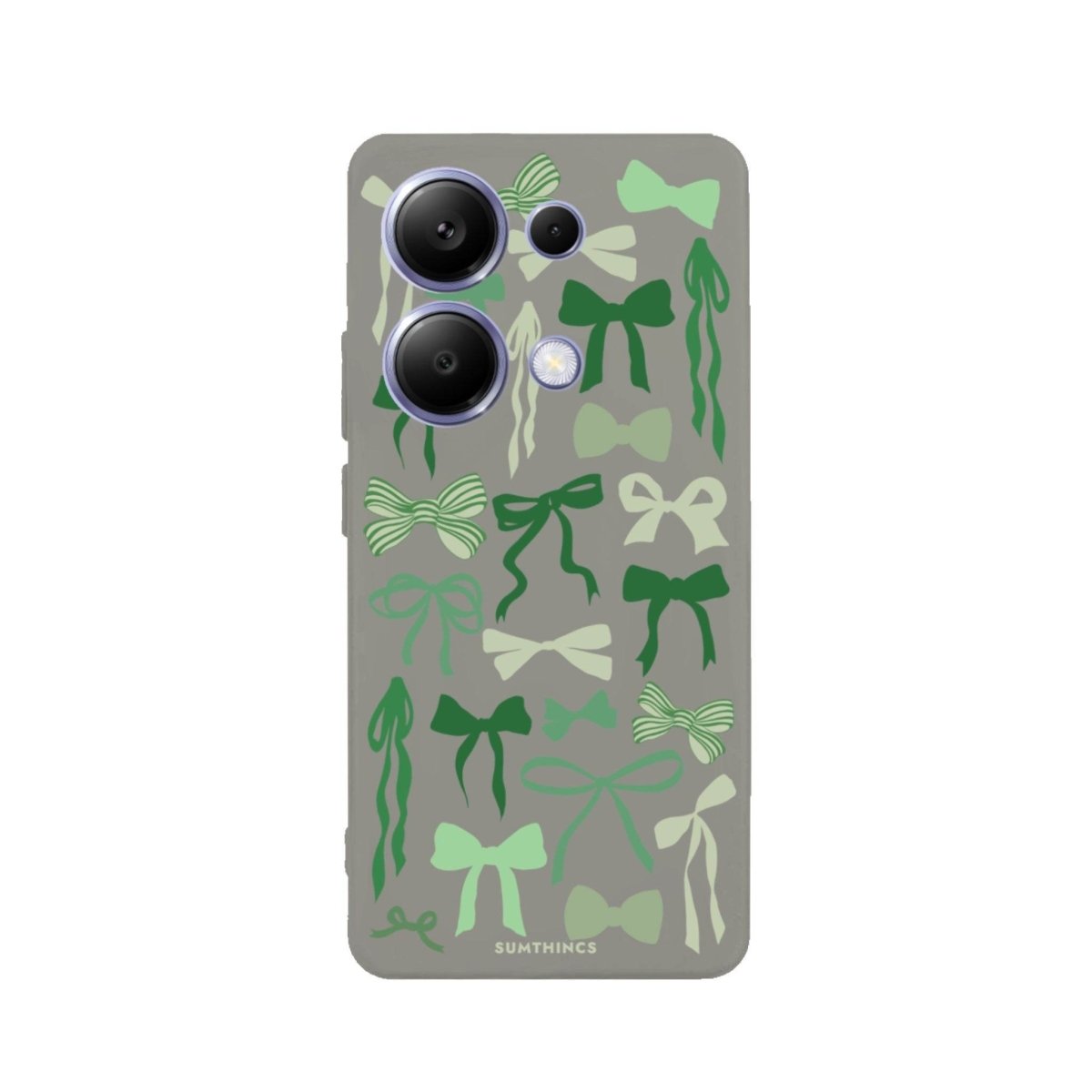 Xiaomi Redmi Note 13 Green Garland Premium Telefon Kılıfı Gri - SUMTHINCS