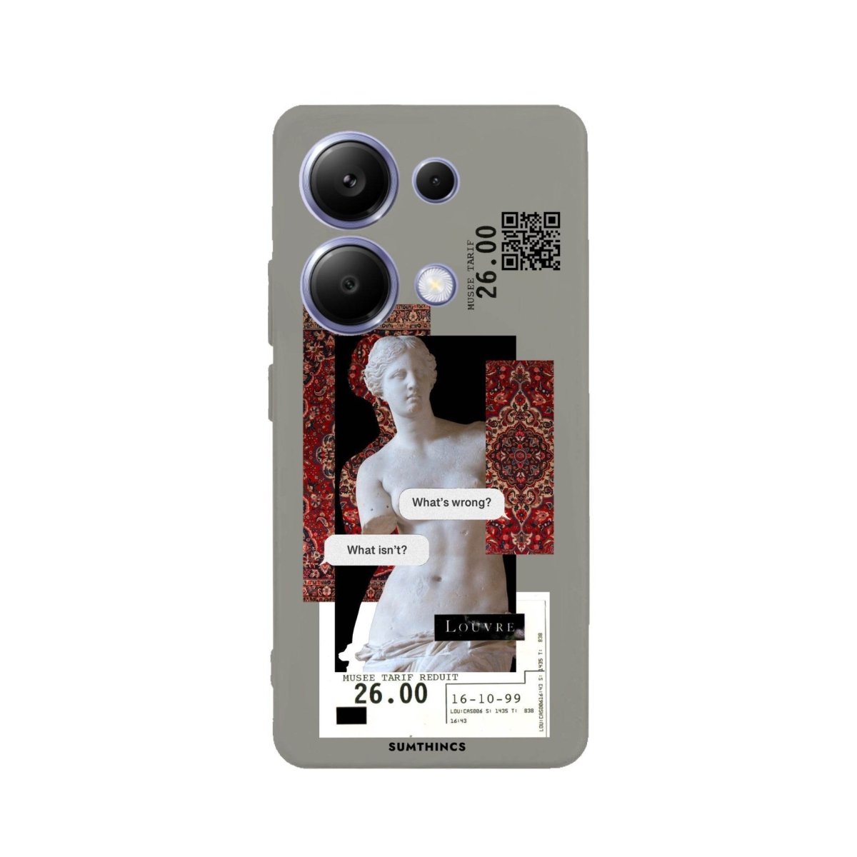 Xiaomi Redmi Note 13 PixelVenus Premium Telefon Kılıfı Gri - SUMTHINCS