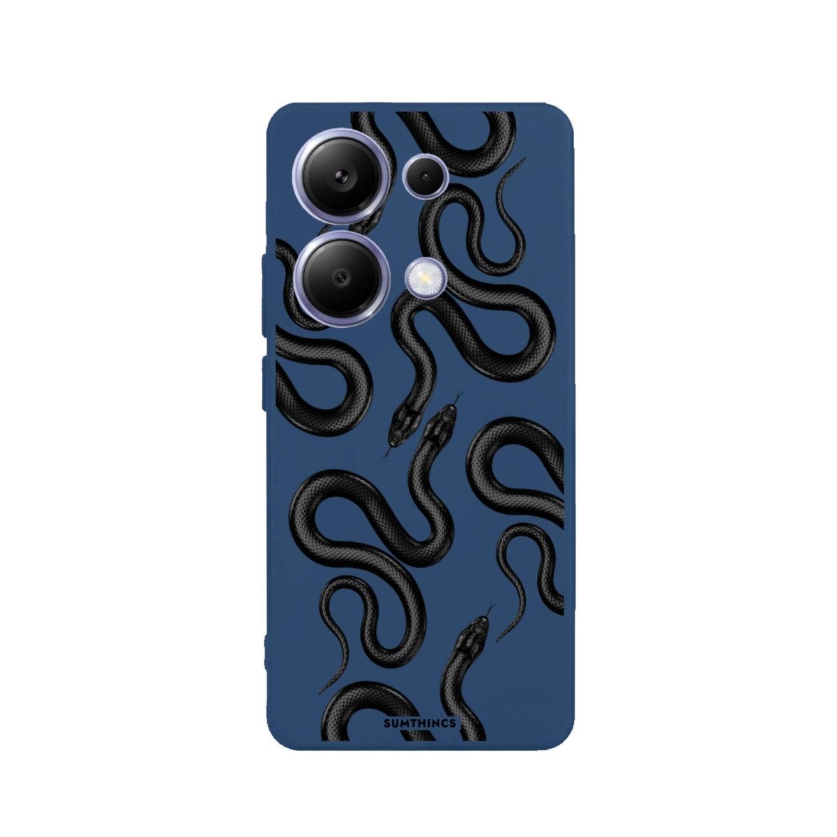 Xiaomi Redmi Note 13 Pro Snakes Premium Telefon Kılıfı Pasifik Mavi - SUMTHINCS