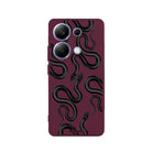 Xiaomi Redmi Note 13 Pro Snakes Premium Telefon Kılıfı Bordo - SUMTHINCS