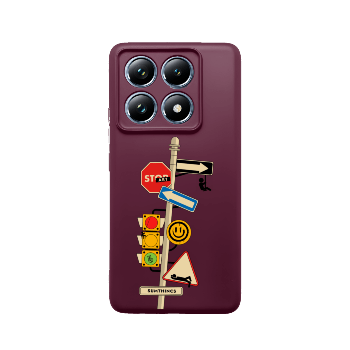 Xiaomi Redmi Note 14 Crossroad Premium Telefon Kılıfı Bordo - SUMTHINCS