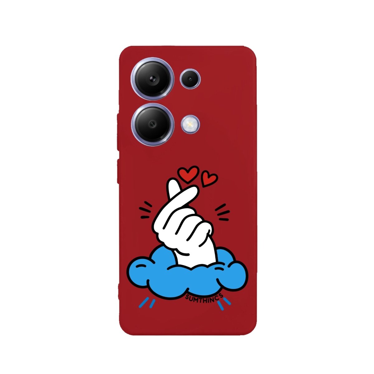 Xiaomi Redmi Note 14 Crush Premium Telefon Kılıfı Kırmızı - SUMTHINCS