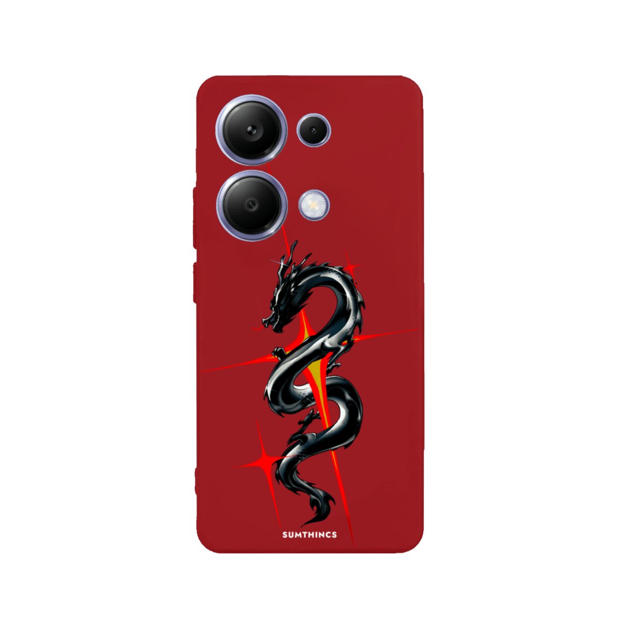 Xiaomi Redmi Note 14 Dragonflare Premium Telefon Kılıfı Kırmızı - SUMTHINCS