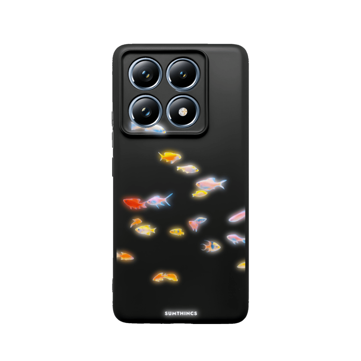 Xiaomi Redmi Note 14 Neon Fish Premium Telefon Kılıfı Siyah - SUMTHINCS