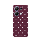 Xiaomi Redmi Note 14 Polka Dot Premium Telefon Kılıfı Bordo - SUMTHINCS