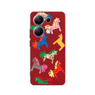 Xiaomi Redmi Note 14 Ponies Premium Telefon Kılıfı Kırmızı - SUMTHINCS