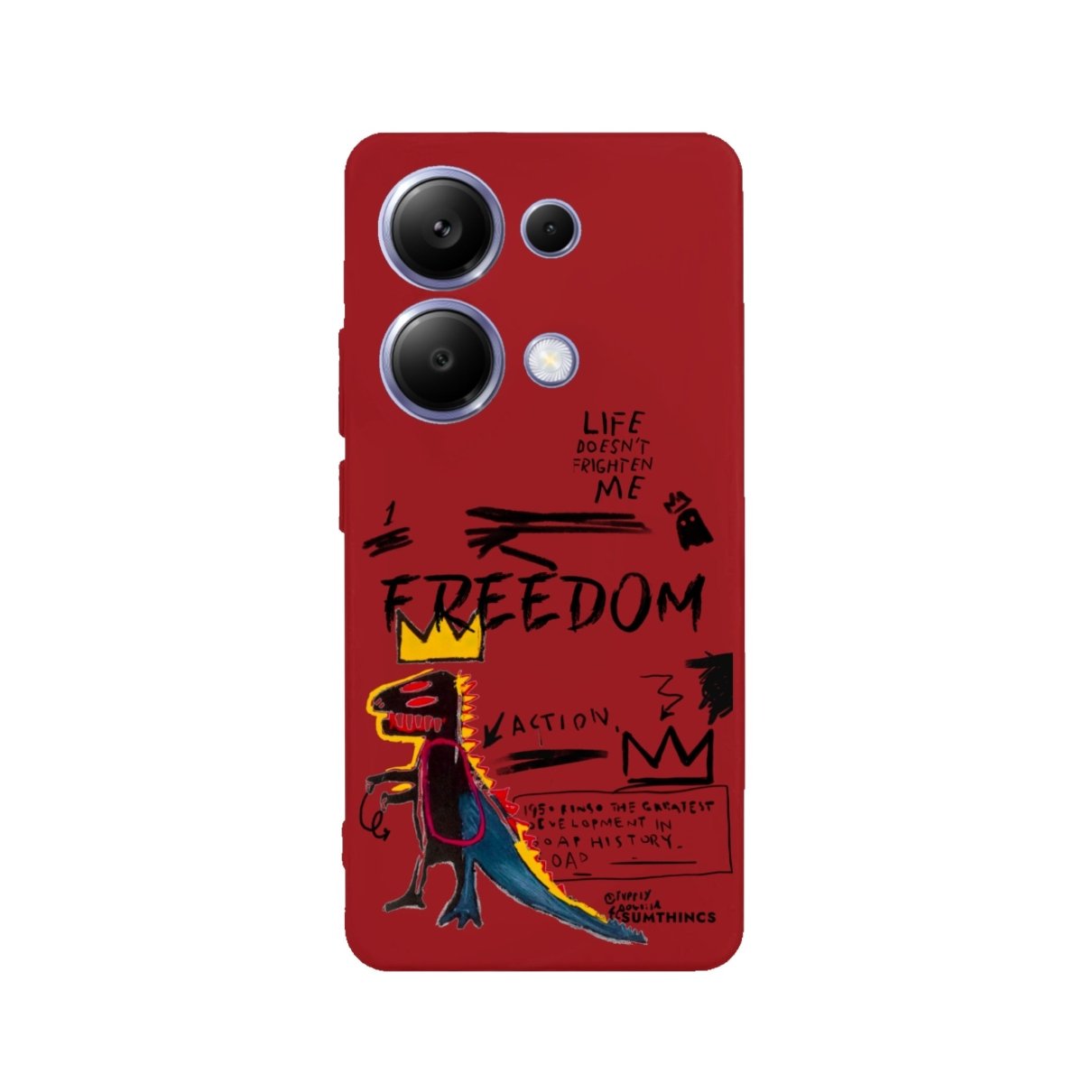 Xiaomi Redmi Note 14 Pro Plus 5G Freedom Premium Telefon Kılıfı Kırmızı - SUMTHINCS