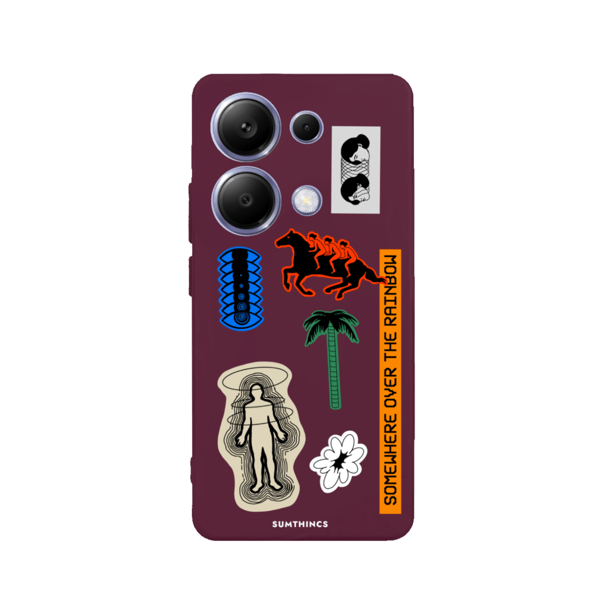 Xiaomi Redmi Note 14 Somewhere Premium Telefon Kılıfı Bordo - SUMTHINCS