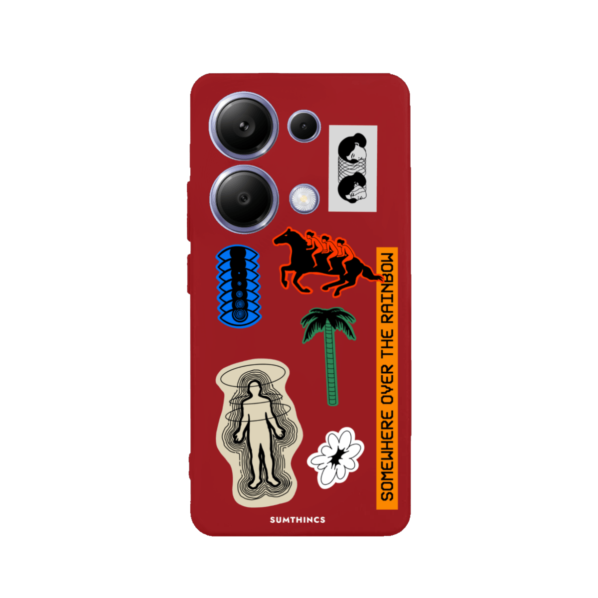 Xiaomi Redmi Note 14 Somewhere Premium Telefon Kılıfı Kırmızı - SUMTHINCS
