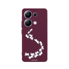 Xiaomi Redmi Note 14 Starry Bunnies Premium Telefon Kılıfı Bordo - SUMTHINCS