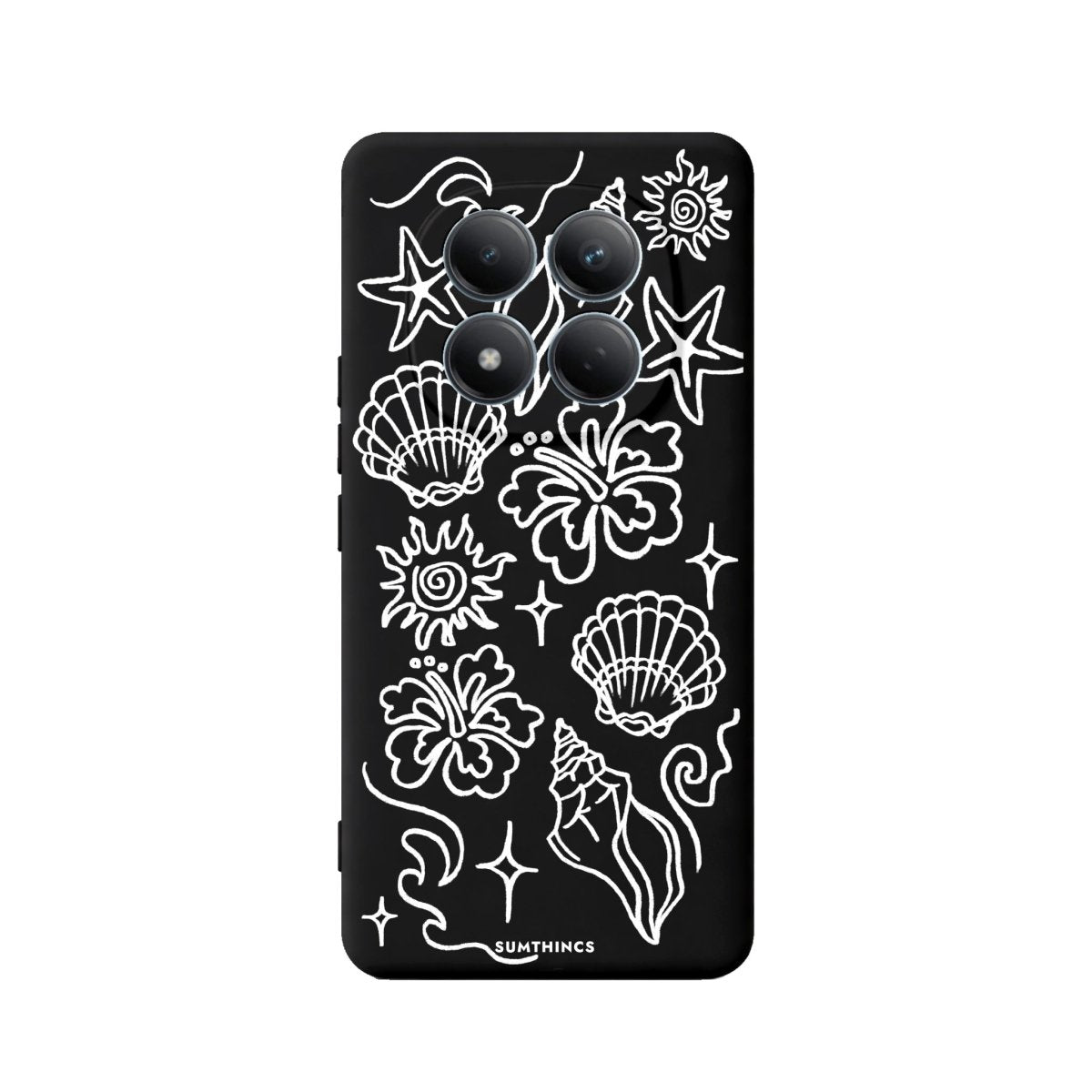 Xiaomi Summer Sketch Premium Telefon Kılıfı Siyah - Sumthincs