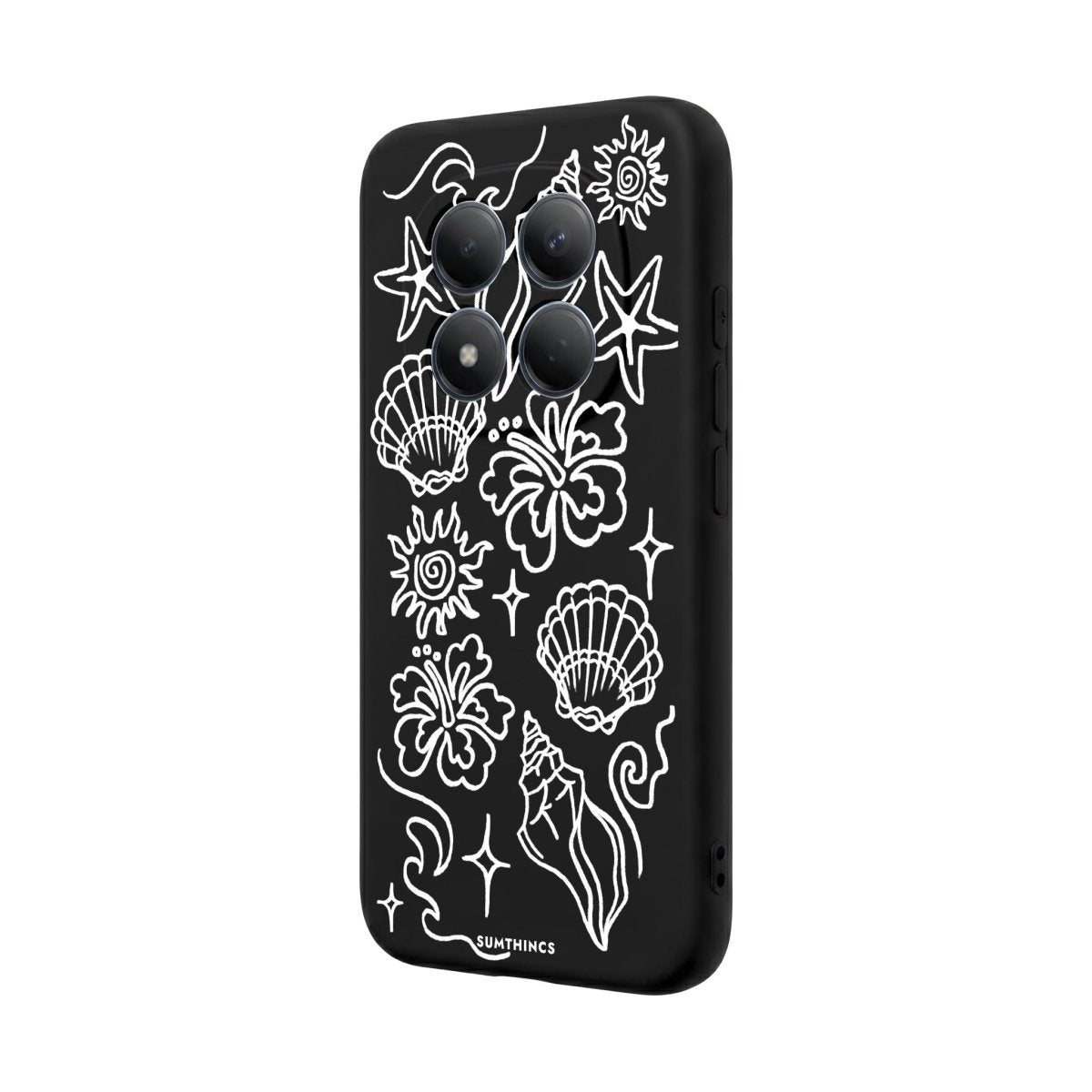 Xiaomi Summer Sketch Premium Telefon Kılıfı Gri - Sumthincs